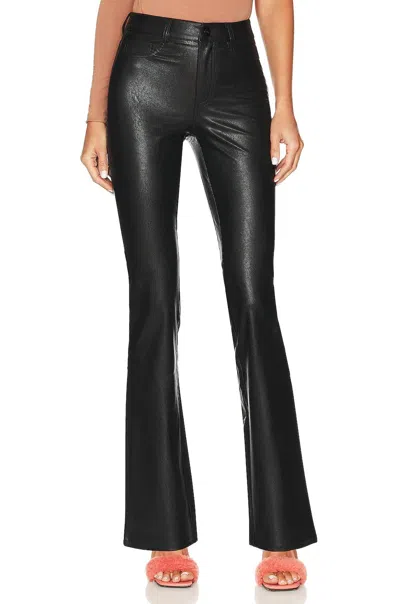 Paige High Rise Faux Leather Manhattan Boot In Black