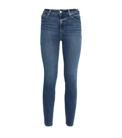 Paige High-rise Hoxton Ankle Jeans In Blue