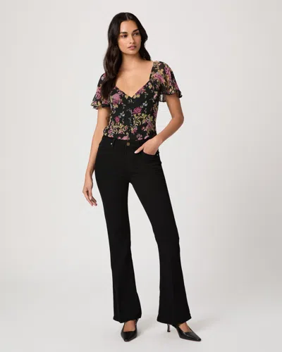 Paige High Rise Laurel Canyon 32 Inch Bootcut Jean In Black
