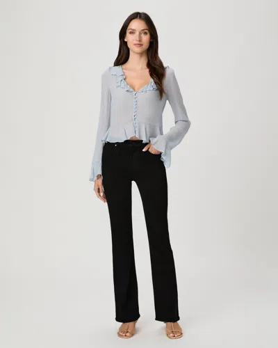Paige High Rise Laurel Canyon 32 Inch Bootcut Jean In Black