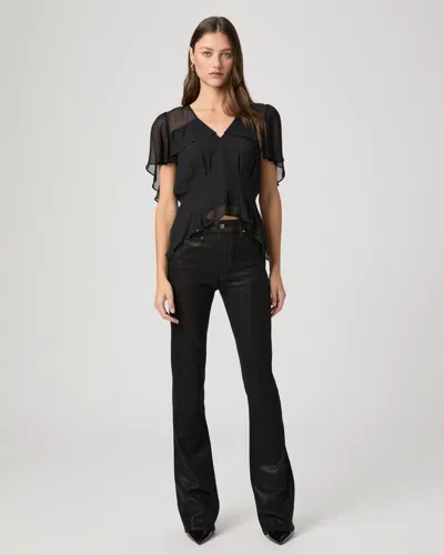Paige High Rise Laurel Canyon 32 Inch Bootcut Jean In Black