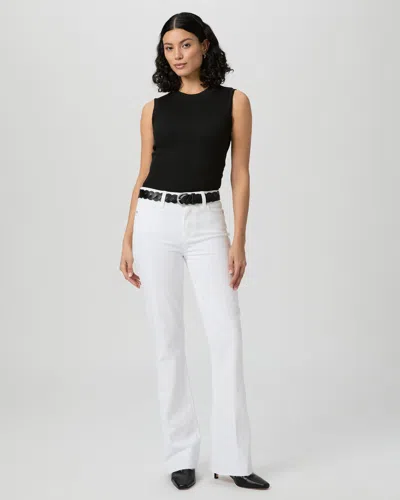 Paige High Rise Laurel Canyon 32 Inch Bootcut Jean In White