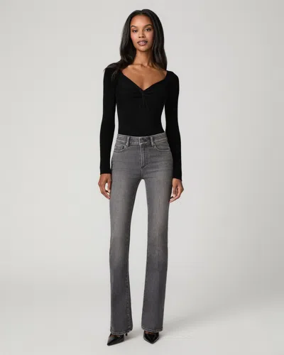 Paige Laurel Canyon High Rise Bootcut Jeans In Smokey Grey In Gray