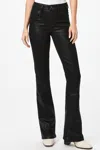 Paige High Rise Laurel Canyon Jeans In Black Fog Luxe