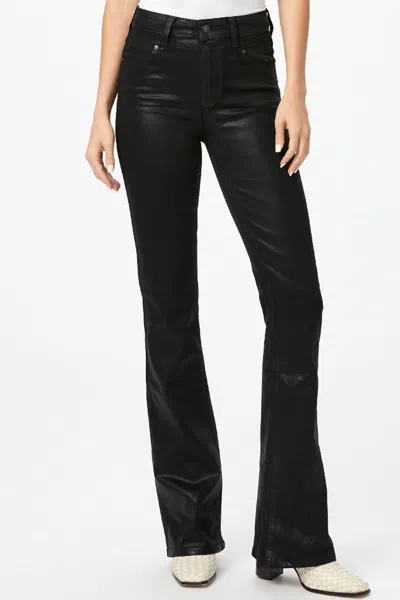 Paige High Rise Laurel Canyon Jeans In Black Fog Luxe