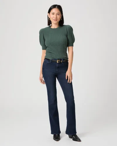Paige High Rise Laurel Canyon Petite Bootcut Jean In Blue