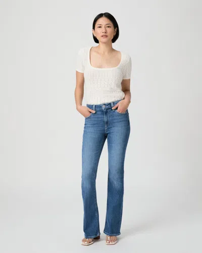 Paige High Rise Laurel Canyon Petite Bootcut Jean In Blue