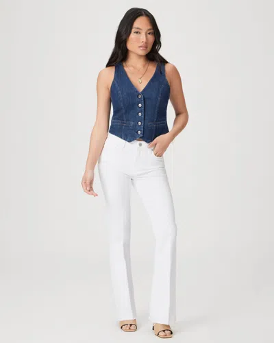 Paige High Rise Laurel Canyon Petite Bootcut Jean In White