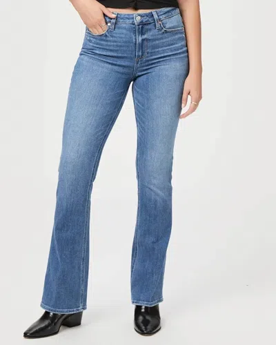 Paige High Rise Lauren Canyon 32" Jean In Rock Show Distressed In Blue