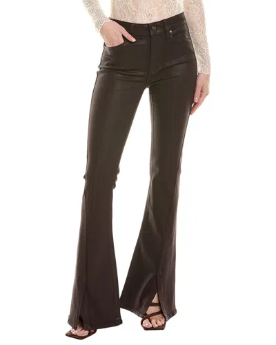 Paige High-rise Lou Lou Black Cherry Flare Leg Jean In Brown