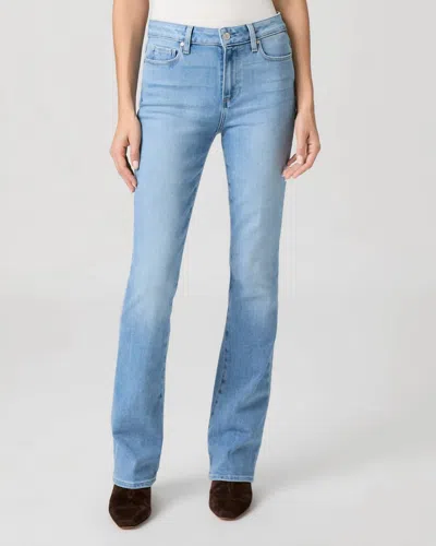 Paige High Rise Manhattan 32" Bootcut Jean In Vail In Black