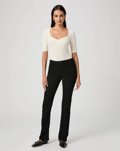 Paige High Rise Manhattan 32 Inch Bootcut Jean In Black