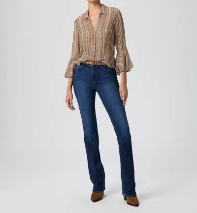 Paige High Rise Manhattan Boot Cut Jeans In Glastonbury In Multi
