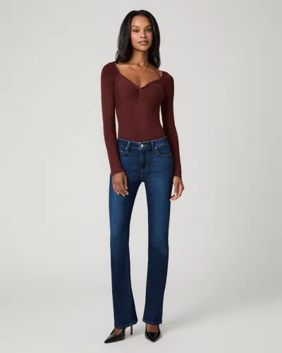 Paige High Rise Manhattan Bootcut 32 Inch Jean In Blue