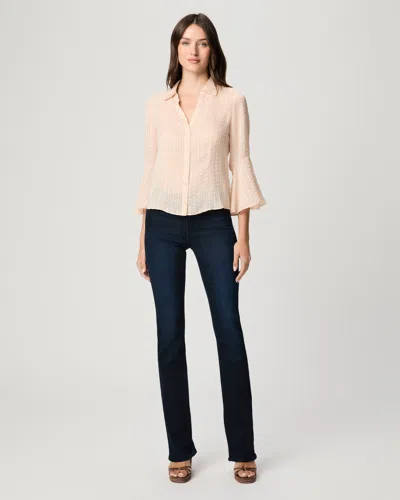 Paige High Rise Manhattan Bootcut Jean In Blue
