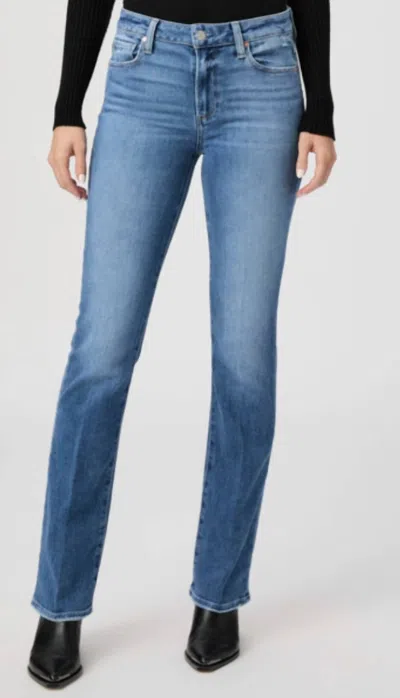 Paige High Rise Manhattan Bootcut Jeans In Beloved In Blue