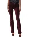 Paige High-rise Manhattan Deep Ruby Bootcut Jean In Brown