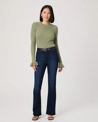 Paige High Rise Manhattan Petite 30 Inch Bootcut Jean In Blue
