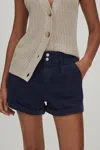 PAIGE PAIGE HIGH RISE SHORTS WITH TURNED-UP HEMS