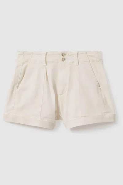 Paige High Rise Shorts With Turned-up Hems In Sand
