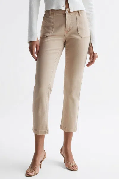 Paige Vintage Warm Sand Mayslie  High Rise Straight Leg Jeans
