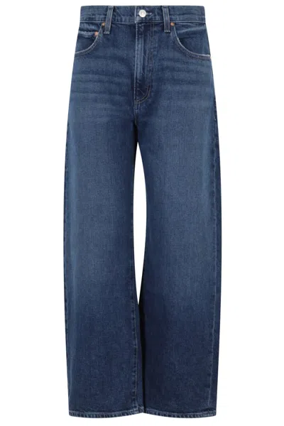 Paige High-waisted Barrel Leg Jeans In Black