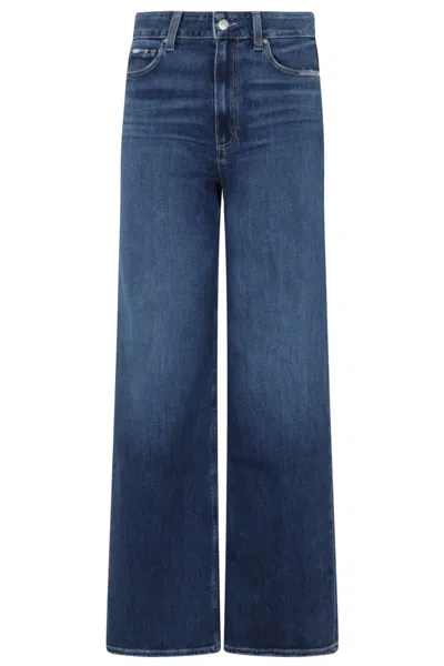 Paige High-waisted Wide-leg Anessa Jeans In Blue
