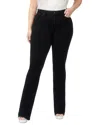 Paige Hourglass Black Shadow High Rise Boot Cut Jean In Black