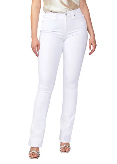 Paige Hourglass High Rise Flaunt Bootcut Jeans In Crisp White