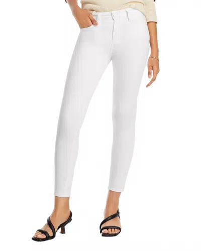 Paige Skyline Ankle Peg Jeans In Crisp White In Animal Print