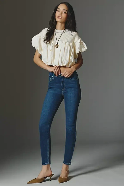 Paige Hoxton High-rise Skinny Ankle Jeans In Blue