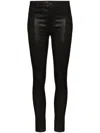 Paige Hoxton Leather Skinny Trousers In Black