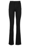 Paige Laurel Canyon High Waist Bootcut Jeans In Black