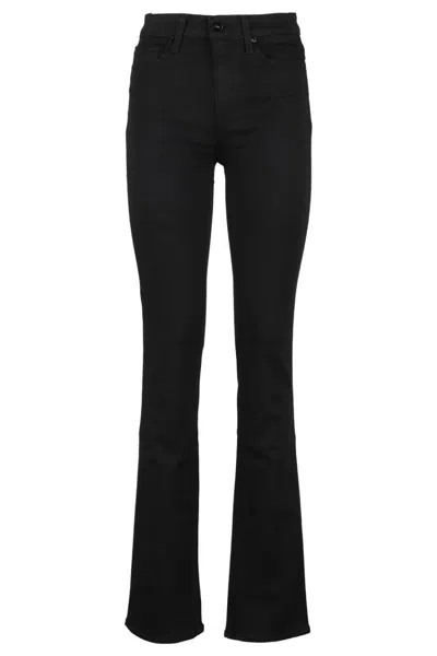 Paige Laurel Canyon High Waist Bootcut Jeans In Black