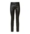 Paige Sheena High Waist Faux Leather Leggings In Black