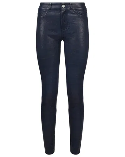 Paige Hoxton Stretch Leather Pant In Blue