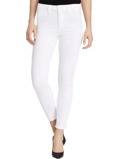Paige Hoxton Womens Mid-rise Skinny Ankle Jeans In White