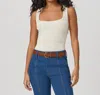 Paige Iman Sweater Tank Top In Ivory In Neutral