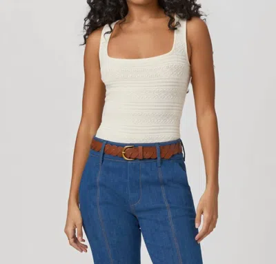 Paige Iman Sweater Tank Top In Ivory In White