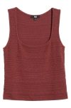 Paige Iman U-neck Sweater Tank In Apple Butter