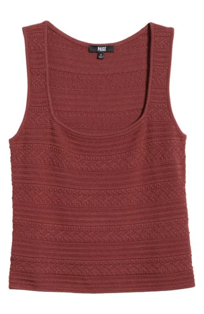 Paige Iman U-neck Sweater Tank In Apple Butter