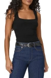 Paige Iman U-neck Sweater Tank In Black