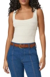 Paige Iman Textured Sweater Tank Top In Ivory