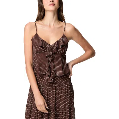 Paige Indiah Polka Dot Ruffle Camisole In Multi