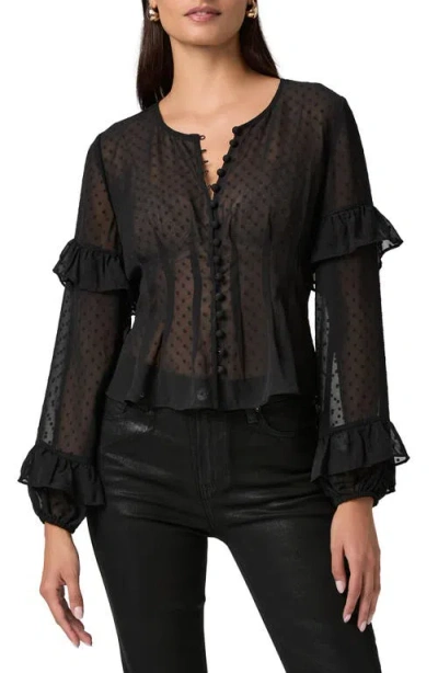 PAIGE PAIGE ISOLDE SHEER SWISS DOT TOP
