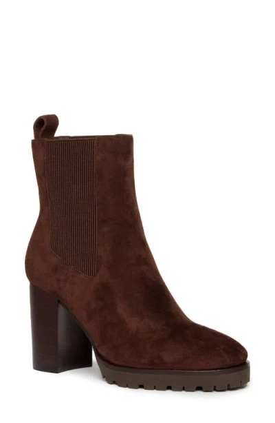 Paige Izzy Platform Chelsea Boot In Brown
