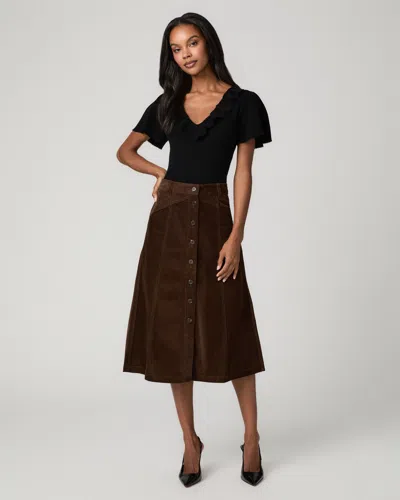 Paige Jahn Corduroy Skirt Hickory In Brown