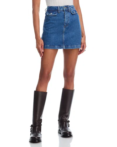 Paige Janelle Mini Skirt In Blue