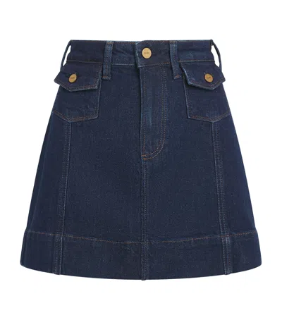 Paige Jannelle Denim Mini Skirt In Blue