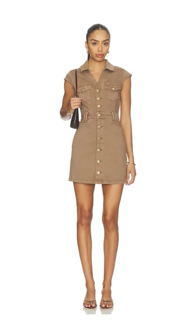 Paige Jaxsyn Denim Dress In Brown